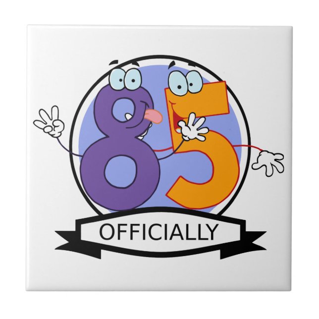 Officially 85 Birthday Banner Tile (Front)