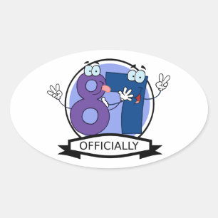 Officially 87 Birthday Banner Oval Sticker