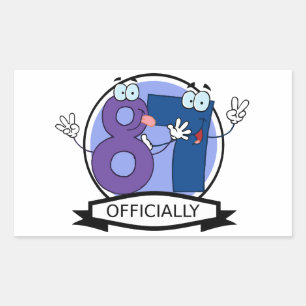 Officially 87 Birthday Banner Rectangular Sticker