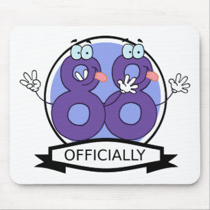 Officially 88 Birthday Banner Mouse Mat