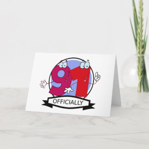 Officially 91 Birthday Banner Card
