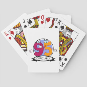 Officially 95 Birthday Banner Playing Cards