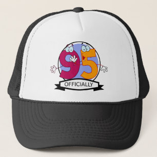 Officially 95 Birthday Banner Trucker Hat