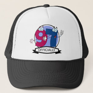 Officially 97 Birthday Banner Trucker Hat