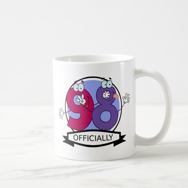 Officially 98 Birthday Banner. Coffee Mug (Right)