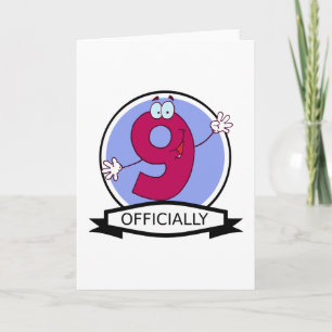 Officially 9 Birthday Banner Card