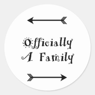Officially a Family - Adoption Day Classic Round Sticker