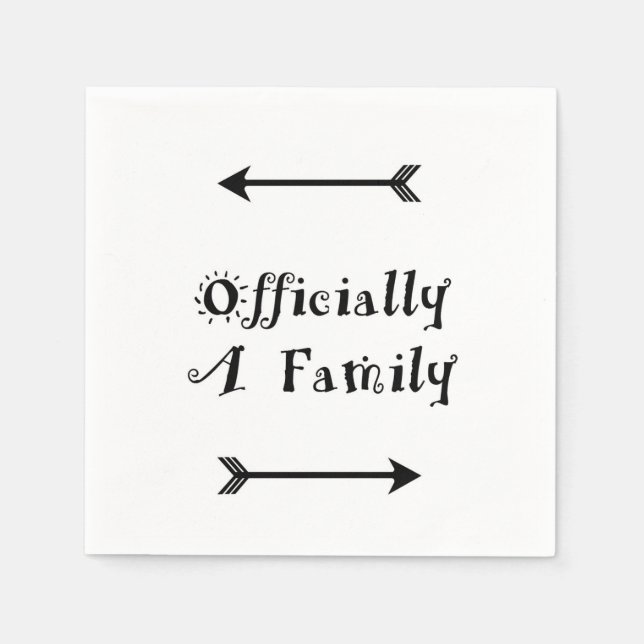 Officially a Family - Adoption Day Napkin (Front)