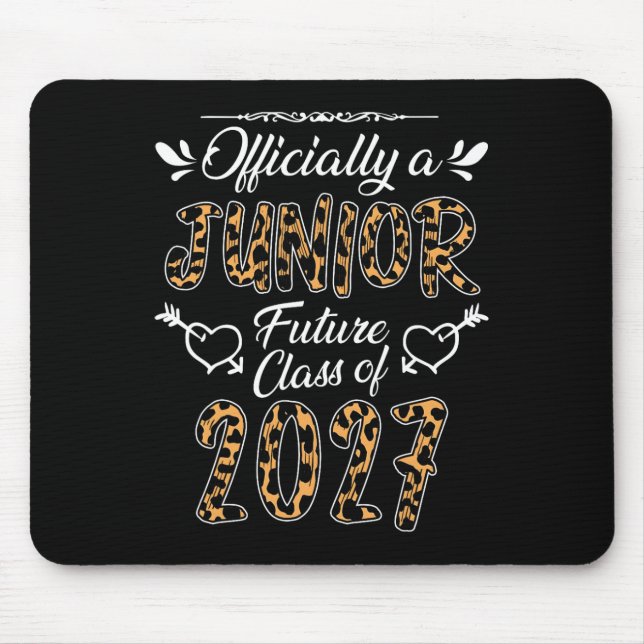 Officially A Junior Future Cl Of 2027 Leopard  Mouse Mat (Front)