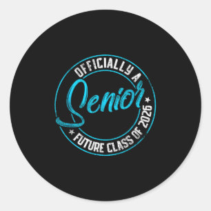 Officially A Senior Future Cl 2026 Back School Vin Classic Round Sticker