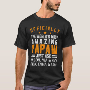Officially Amazing Papaw Custom T-Shirt