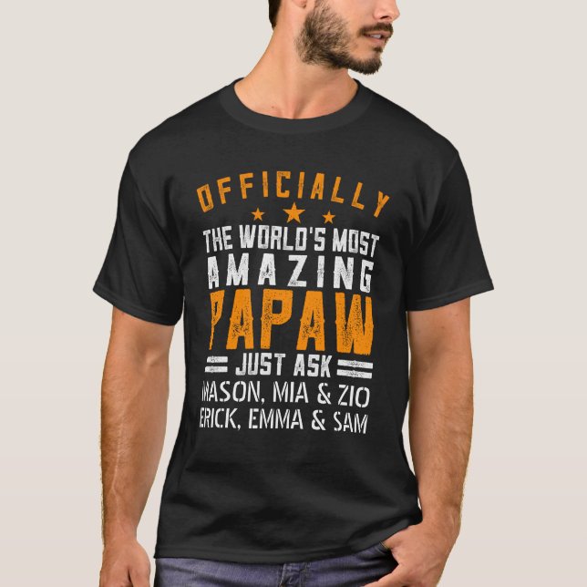 Officially Amazing Papaw Custom T-Shirt (Front)