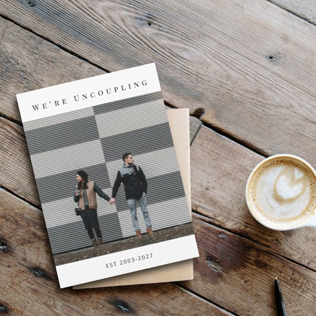Officially Divorced Modern Announcement Photo Card (Creator Uploaded)