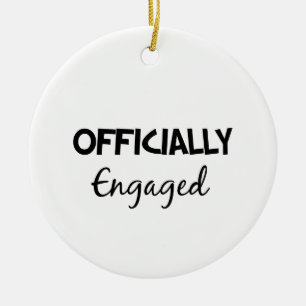 officially engaged ceramic tree decoration
