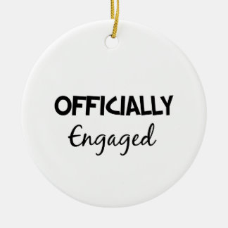 officially engaged ceramic tree decoration