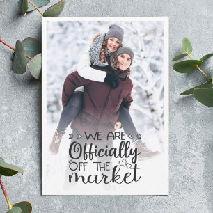 Officially off the market engagement save the date