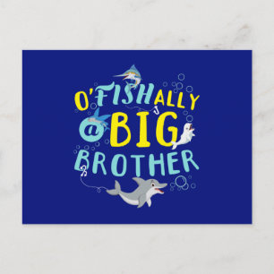 Officially - O'Fishally a Big Brother Pun Postcard