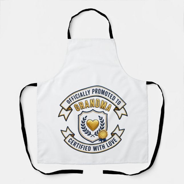 Officially Promoted to Grandma Apron (Front)