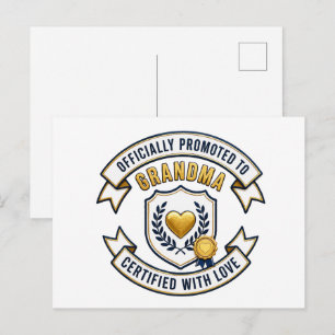Officially Promoted to Grandma Postcard