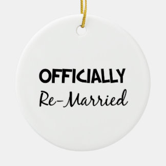 officially re-married ceramic tree decoration