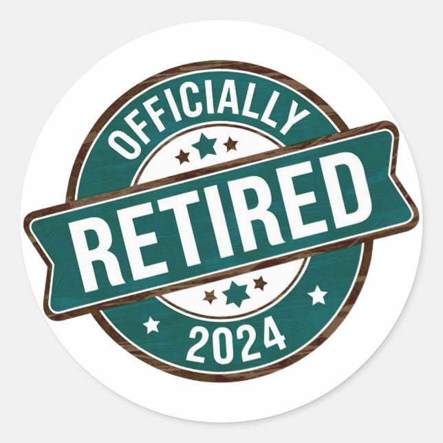 Officially retired 2024 classic round sticker (Front)
