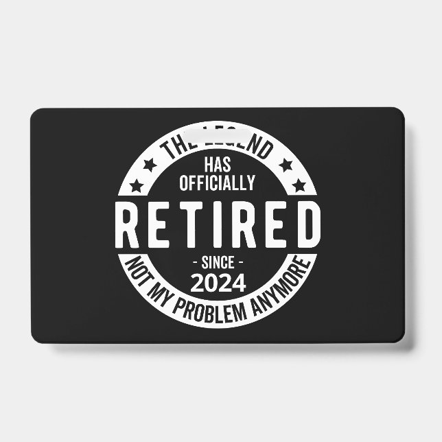 officially Retired 2024 ID Badge (Front)