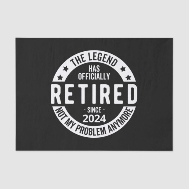 officially Retired 2024 Tissue Paper (Front)