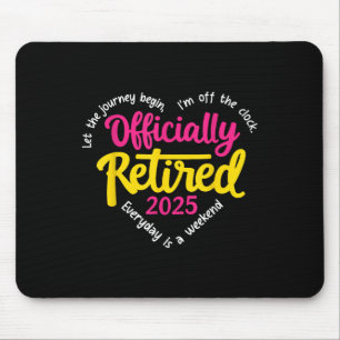 Officially Retired 2025 Heart Men Women Mouse Mat