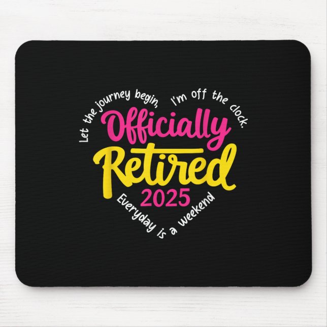 Officially Retired 2025 Heart Men Women Mouse Mat (Front)