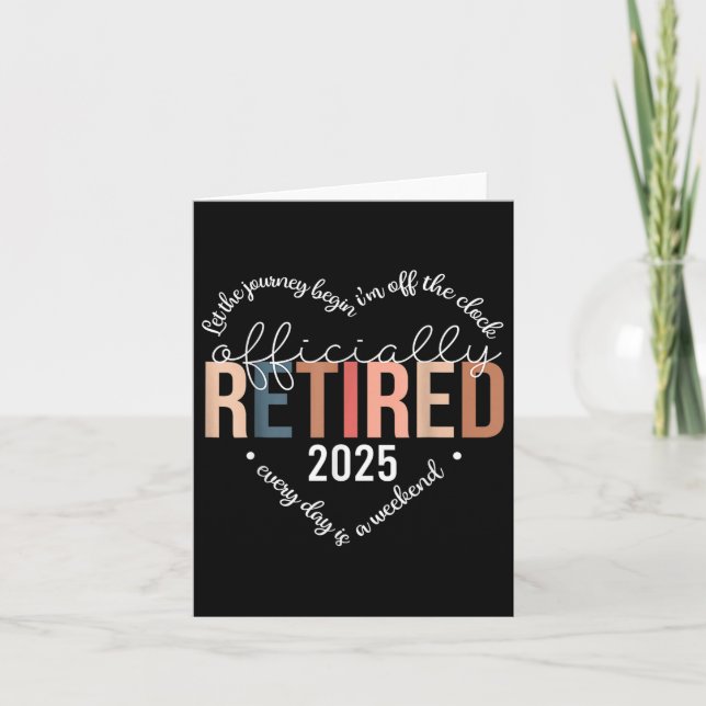Officially Retired 2025 Heart Shirt For Women Card (Front)