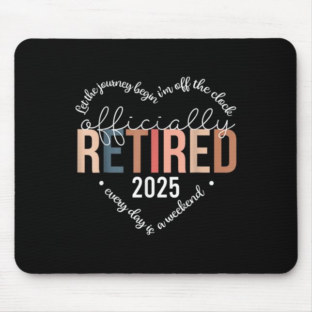 Officially Retired 2025 Heart Shirt For Women Mouse Mat (Front)