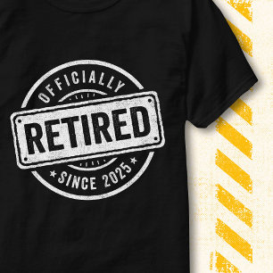 Officially Retired 2025 Retro Vintage Retirement T-Shirt