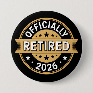 Officially retired 2026 7.5 cm round badge