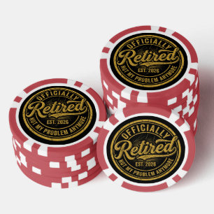 Officially Retired 2026 Gold Vintage Poker Chips