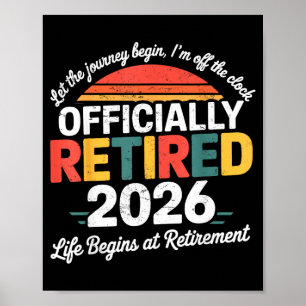 Officially Retired 2026 Shirt Retirement 2026 Wome Poster