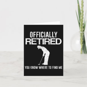 Officially Retired Gift Golf Dad Golfing Retiremen Card