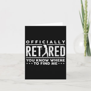 Officially Retired Gifts Golf Dad Golfing Retireme Card