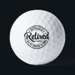 Officially Retired Golf Balls<br><div class="desc">Celebrate retirement in style with our officially retired golf ball! This classic black and white design is perfect for any golfing legend looking to relax on the green. It makes a funny and thoughtful gift for him. Not my problem anymore!</div>
