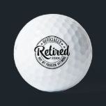 Officially Retired Golf Balls<br><div class="desc">Celebrate retirement in style with our officially retired golf ball! This classic black and white design is perfect for any golfing legend looking to relax on the green. It makes a funny and thoughtful gift for him. Not my problem anymore!</div>