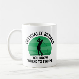 Officially Retired Golf Coffee Mug