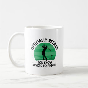 Officially Retired Golf Coffee Mug