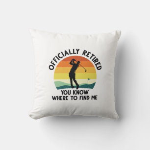 Officially Retired Golf Cushion
