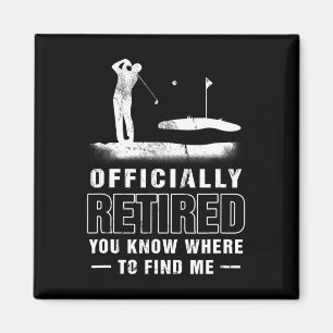 Officially-retired Golf Dad Golfing Retirement Gol Magnet