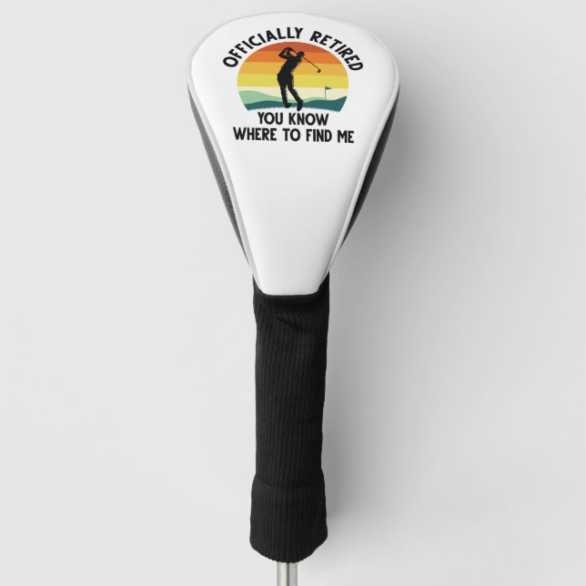 Officially Retired Golf Head Cover (Front)