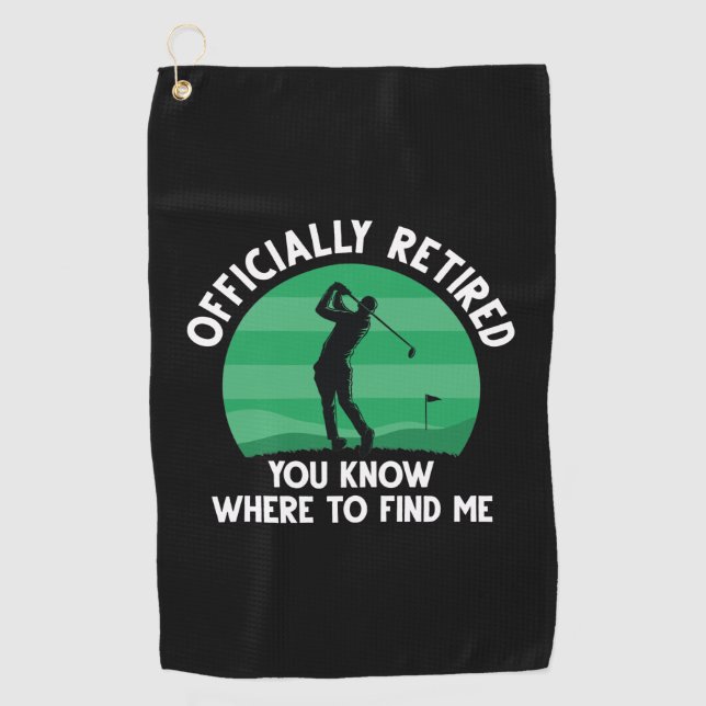 Officially Retired Golf Towel (Front)
