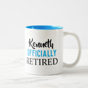 Officially retired mug personalised