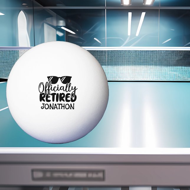 Officially Retired Personalised Name Retirement  Ping Pong Ball (Creator Uploaded)