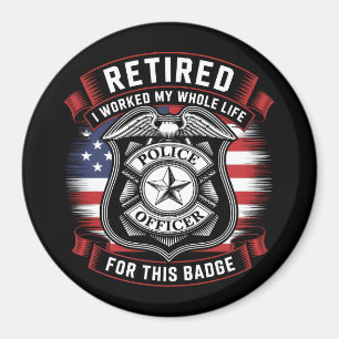 Officially retired police officer 2026 magnet