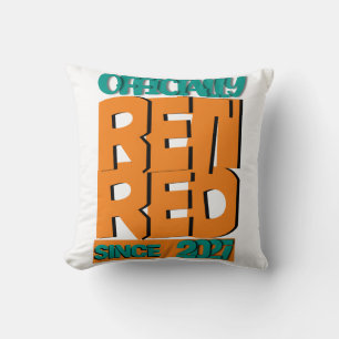 Officially Retired Since 2027 Funny Retirement Cushion