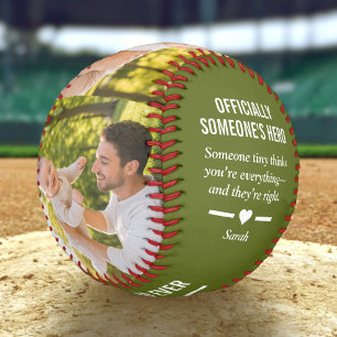Officially Someone’s Hero First Father's Day Photo Baseball